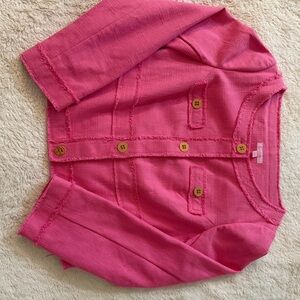 NWOT Lilly Pulitzer Millie Tweed Jacket | Hot Pink | Size Large